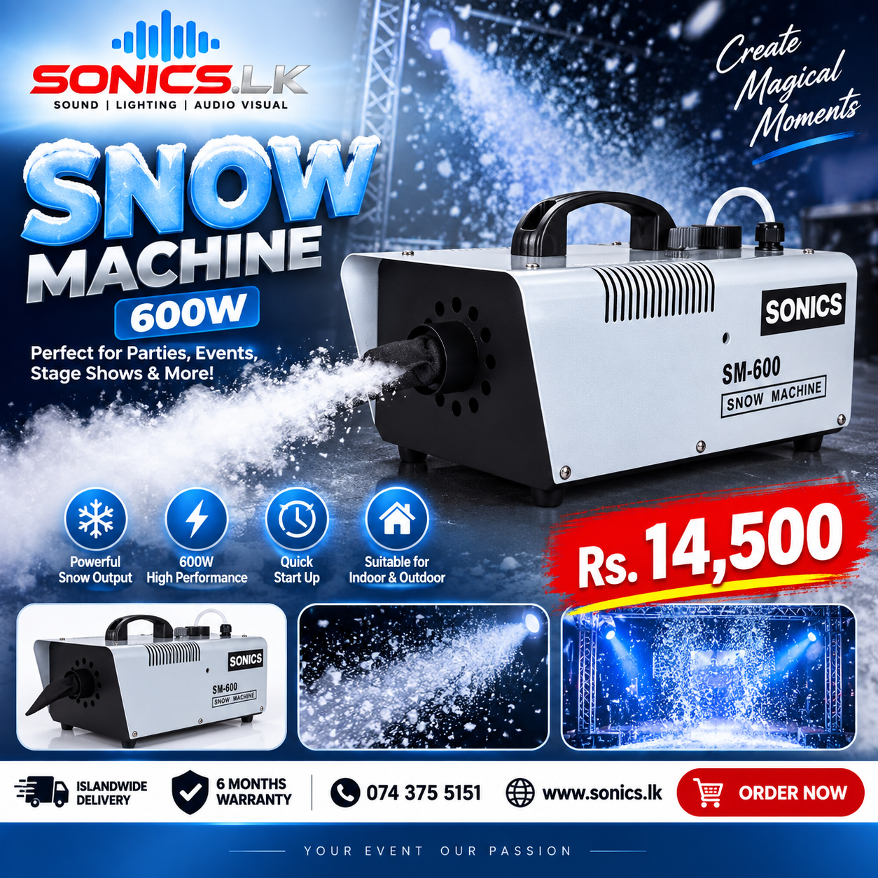 Snow Machine 600W SONICS